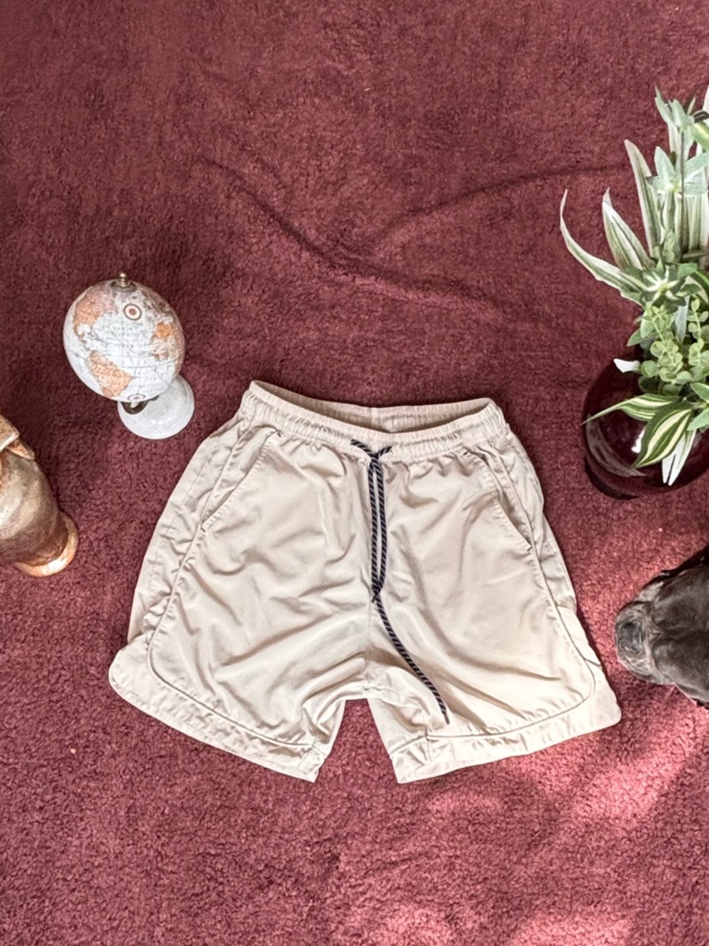 Men's Classic Drawstring Shorts in Beige